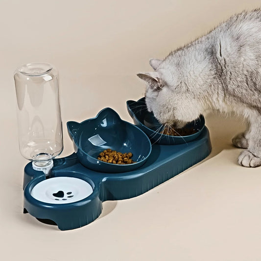 Automatic Pet Water & Food Bowl Set – Large Capacity Feeder