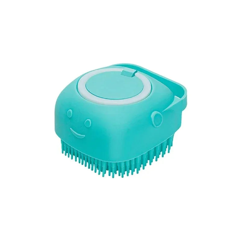 Dog Bathing Brush – Shampoo Dispenser & Massage Grooming Tool