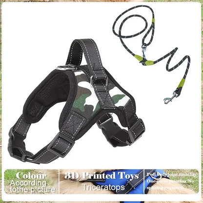 No-Pull Adjustable Dog Harness with Leash Set