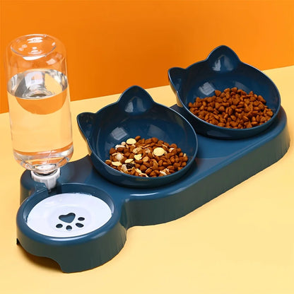 Automatic Pet Water & Food Bowl Set – Large Capacity Feeder