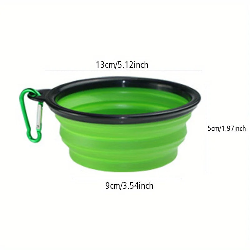 Collapsible Silicone Pet Travel Bowl – Foldable & Stackable