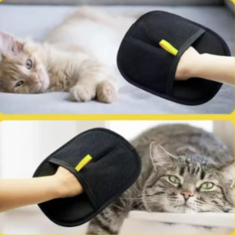 Double-Sided Pet Grooming Glove – Hair Remover & Massage Brush