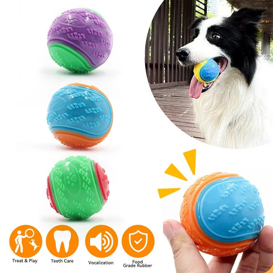 Interactive Squeaky Dog Ball – Durable Fun for All Breeds