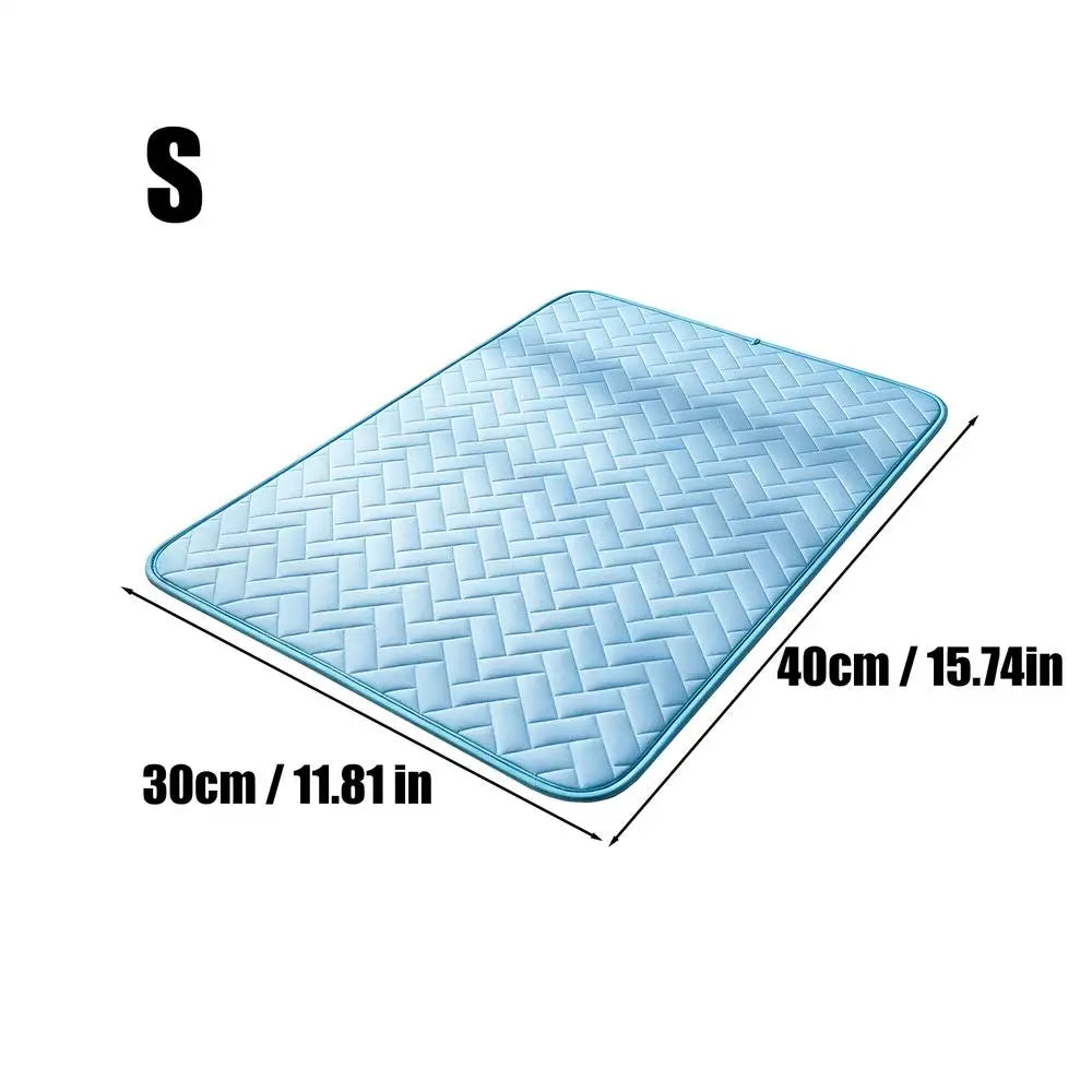 Foldable Pet Cooling Mat – Ice Silk Comfort for Dogs & Cats