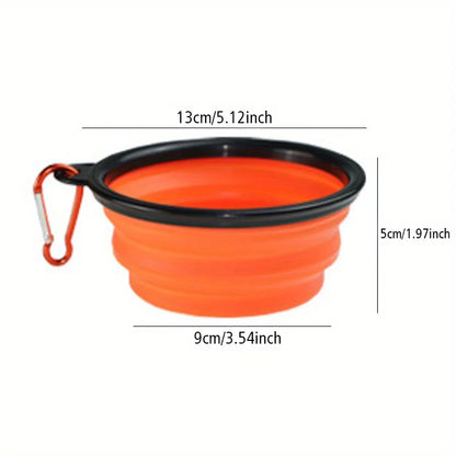 Collapsible Silicone Pet Travel Bowl – Foldable & Stackable