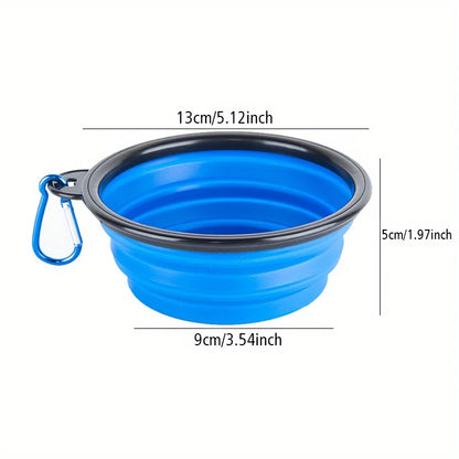 Collapsible Silicone Pet Travel Bowl – Foldable & Stackable