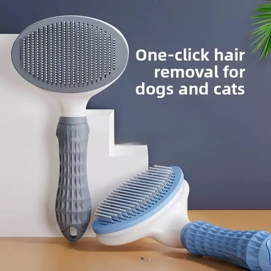 Pet Hair Brush & Grooming Comb – Deshedding Tool for Dogs & Cats