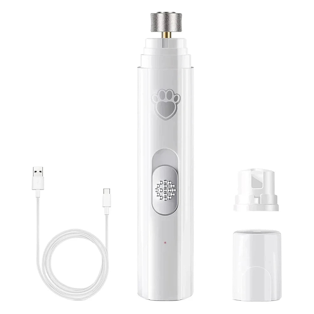 Electric Pet Nail Grinder – Painless USB Rechargeable Trimmer