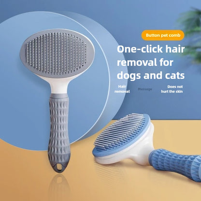 Pet Hair Brush & Grooming Comb – Deshedding Tool for Dogs & Cats