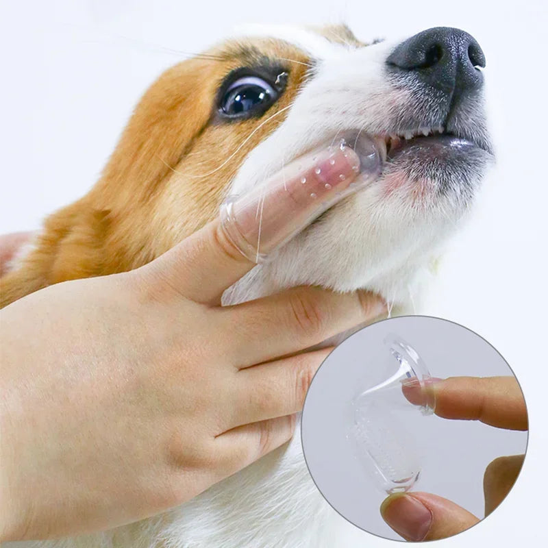 Soft Silicone Pet Finger Toothbrush – Dogs & Cats Dental Care