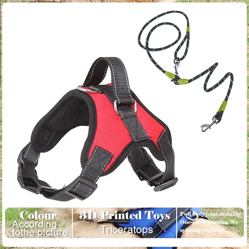 No-Pull Adjustable Dog Harness with Leash Set