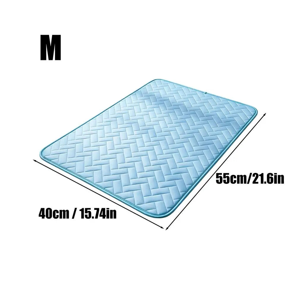 Foldable Pet Cooling Mat – Ice Silk Comfort for Dogs & Cats