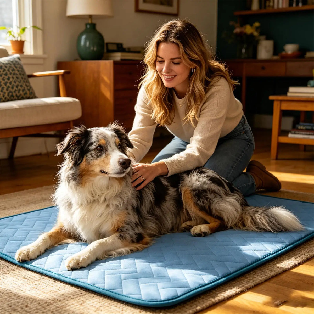 Foldable Pet Cooling Mat – Ice Silk Comfort for Dogs & Cats
