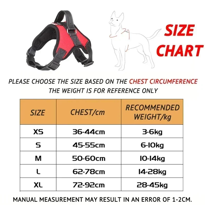 No-Pull Adjustable Dog Harness with Leash Set