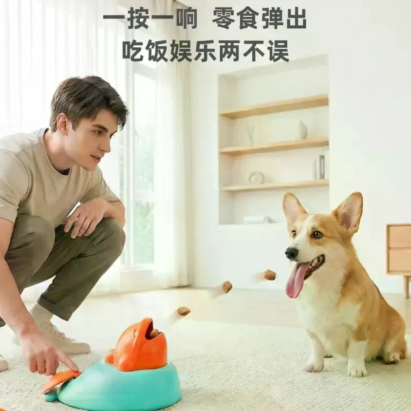 Interactive Pet Training Puzzle Toy – Food Launcher for Dogs & Cats