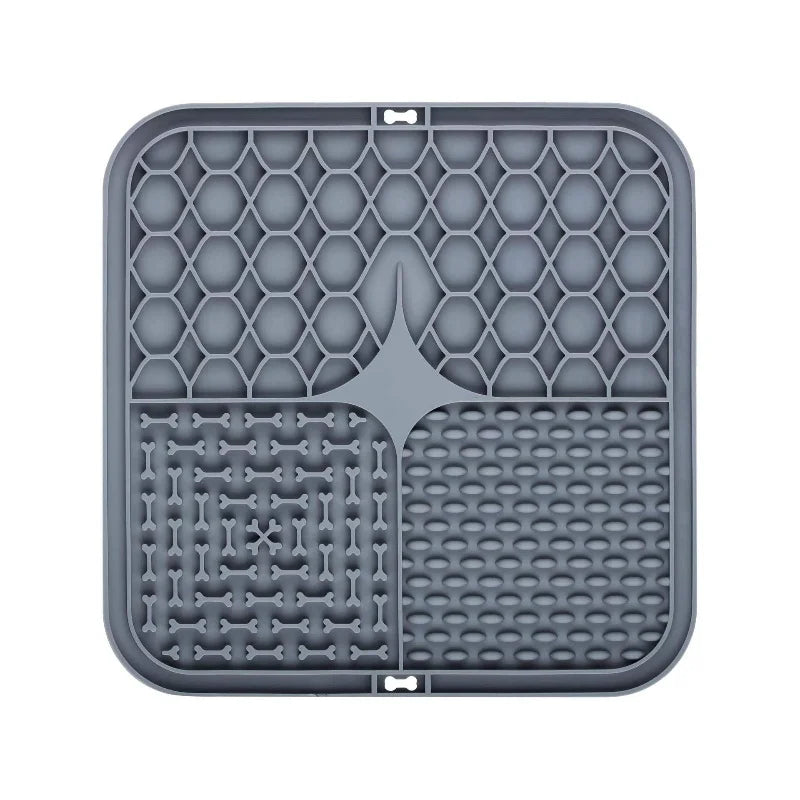 Slow Feeder Lick Mat for Dogs & Cats – Silicone, Anxiety Relief