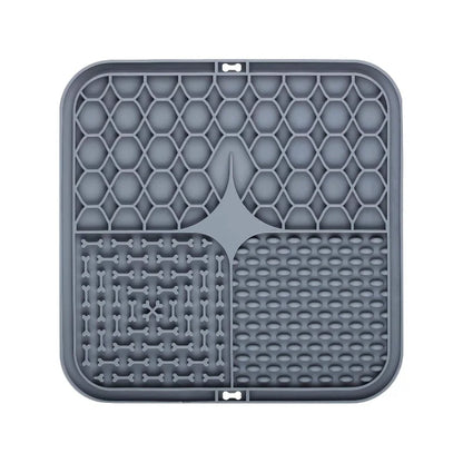 Slow Feeder Lick Mat for Dogs & Cats – Silicone, Anxiety Relief