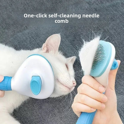 Pet Hair Brush & Grooming Comb – Deshedding Tool for Dogs & Cats