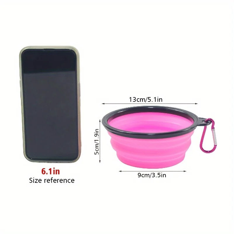 Collapsible Silicone Pet Travel Bowl – Foldable & Stackable