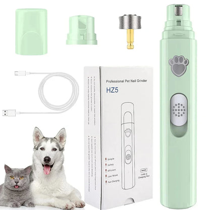 Electric Pet Nail Grinder – Painless USB Rechargeable Trimmer