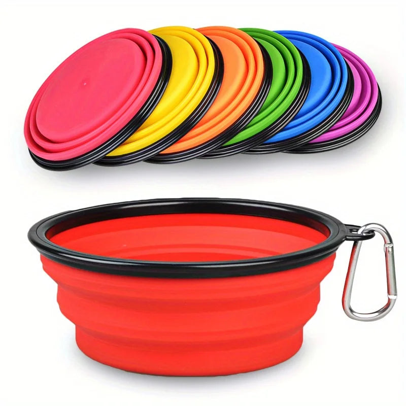 Collapsible Silicone Pet Travel Bowl – Foldable & Stackable