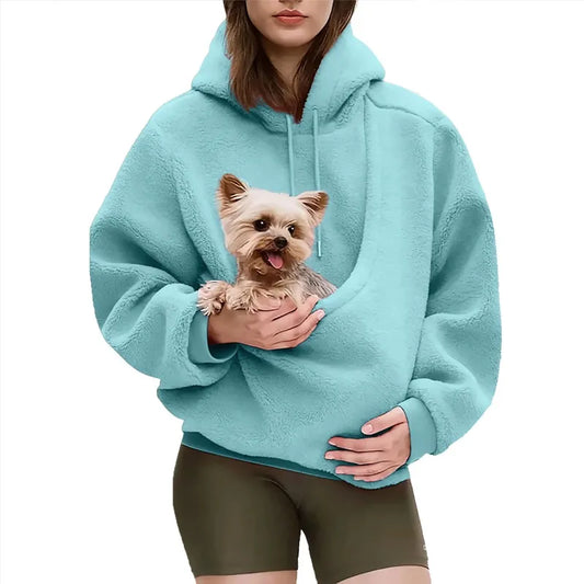 Pet Pouch Hoodie – Carry Your Small Dog or Cat in Style