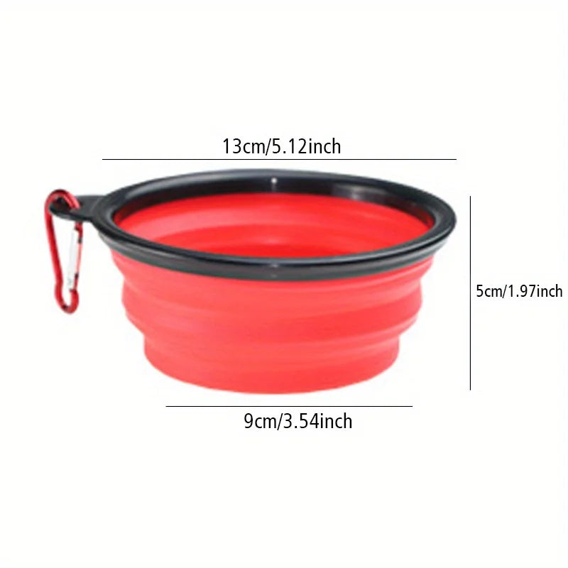 Collapsible Silicone Pet Travel Bowl – Foldable & Stackable