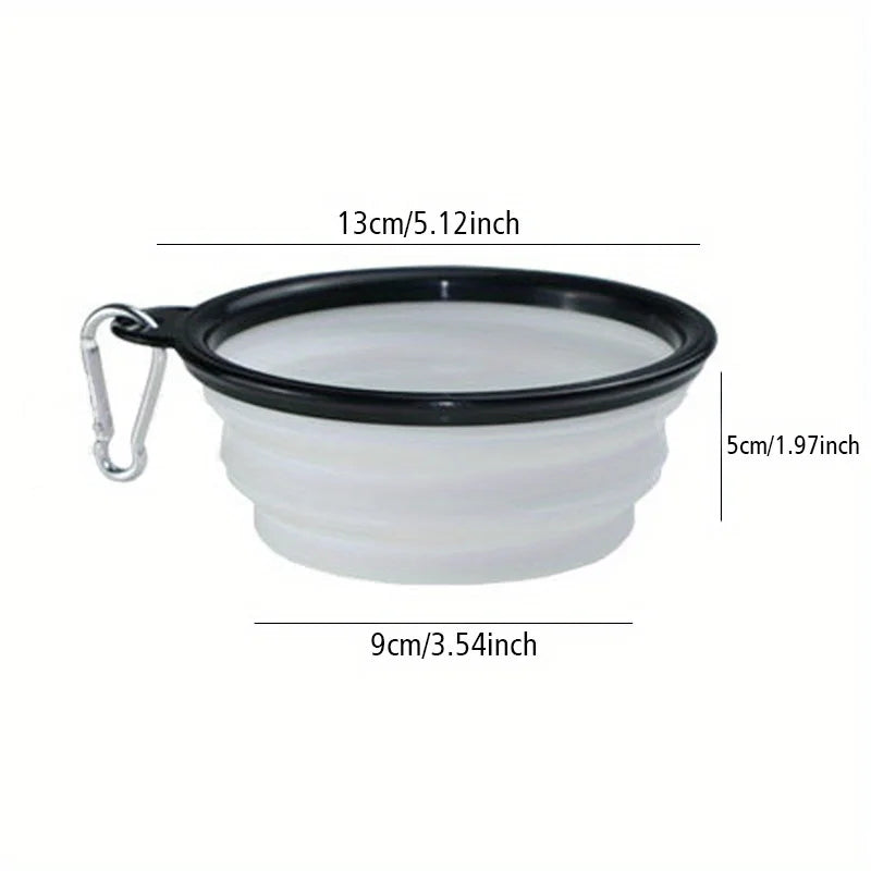 Collapsible Silicone Pet Travel Bowl – Foldable & Stackable