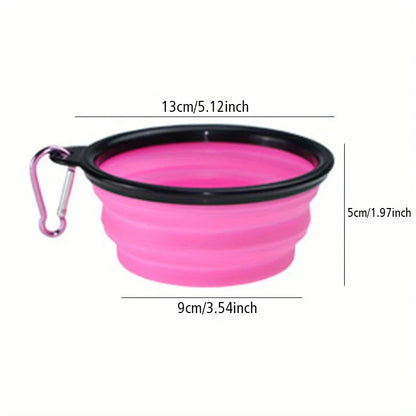 Collapsible Silicone Pet Travel Bowl – Foldable & Stackable