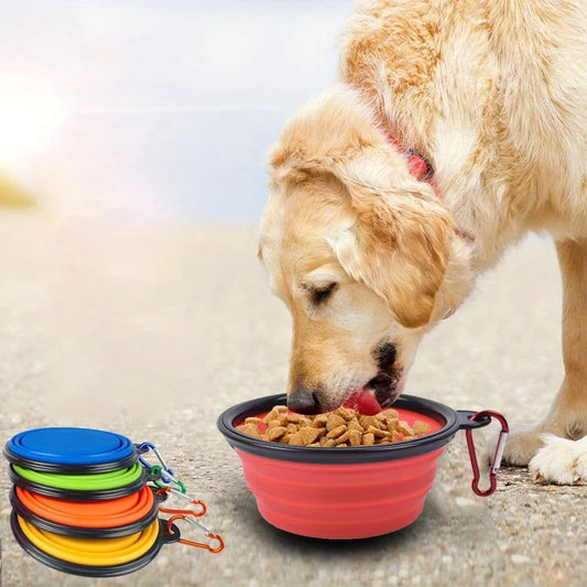 Collapsible Silicone Pet Travel Bowl – Foldable & Stackable