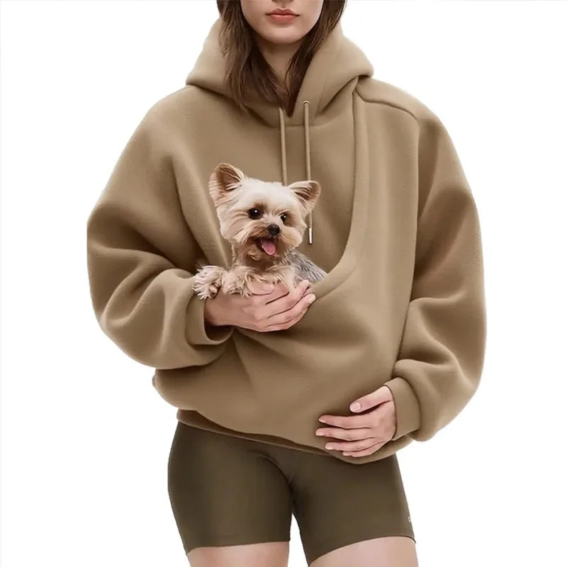 Pet Pouch Hoodie – Carry Your Small Dog or Cat in Style