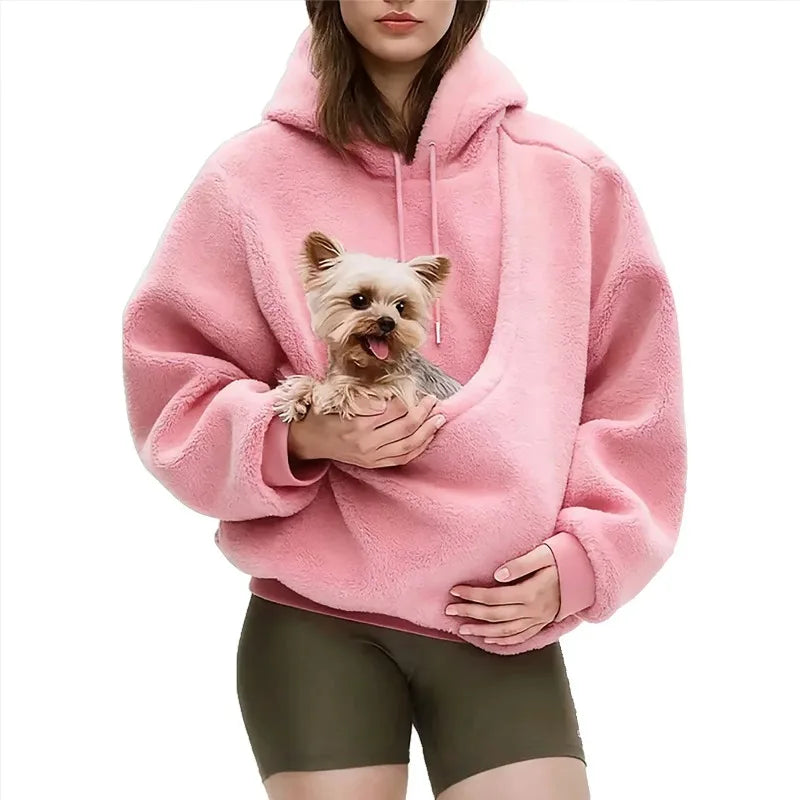 Pet Pouch Hoodie – Carry Your Small Dog or Cat in Style