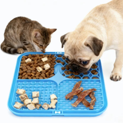 Slow Feeder Lick Mat for Dogs & Cats – Silicone, Anxiety Relief