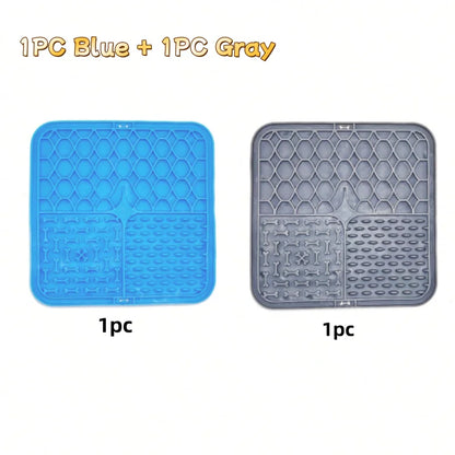 Slow Feeder Lick Mat for Dogs & Cats – Silicone, Anxiety Relief