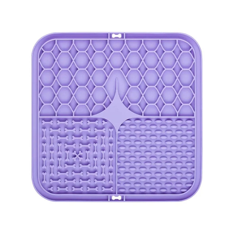Slow Feeder Lick Mat for Dogs & Cats – Silicone, Anxiety Relief