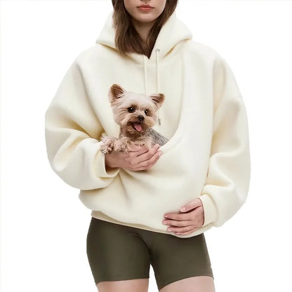 Pet Pouch Hoodie – Carry Your Small Dog or Cat in Style