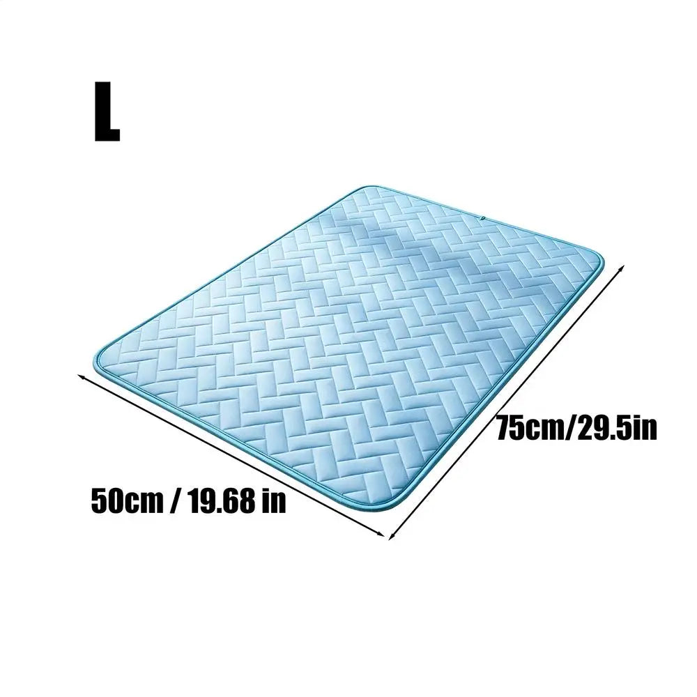 Foldable Pet Cooling Mat – Ice Silk Comfort for Dogs & Cats