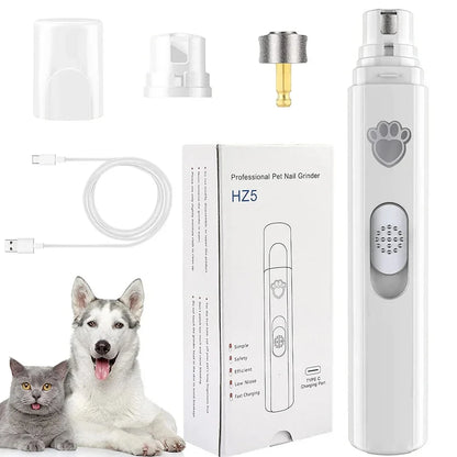 Electric Pet Nail Grinder – Painless USB Rechargeable Trimmer